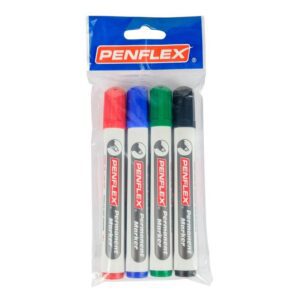 PM15 Permanent Marker Chisel Tip Pouch of 4 – Assorted
